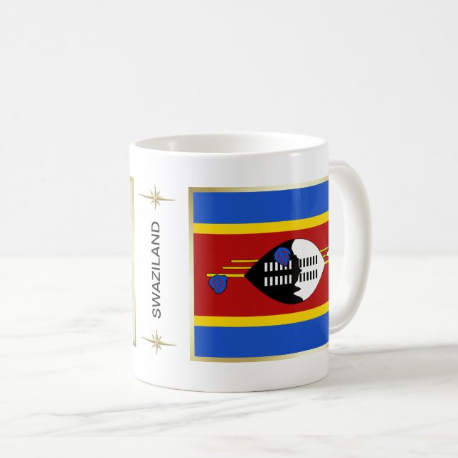 Eswatini Flag + Map Mug (Front Right)