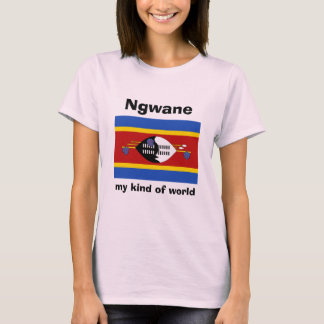 Eswatini Flag + Map + Text T-Shirt