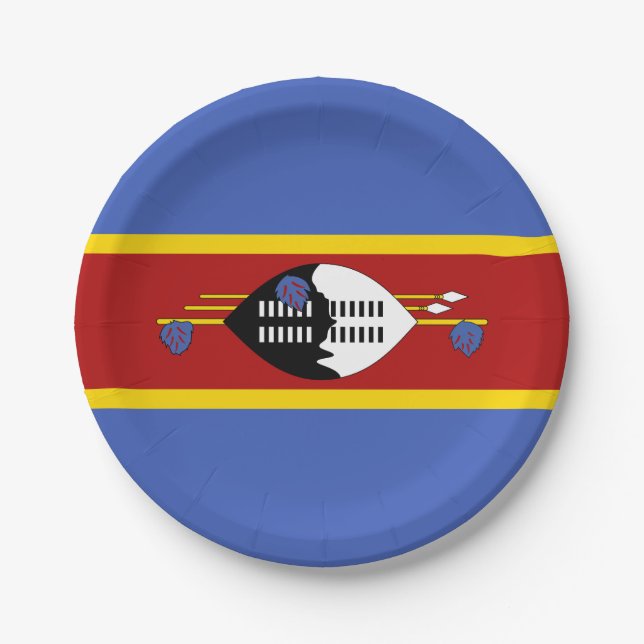 Eswatini Flag Paper Plates (Front)