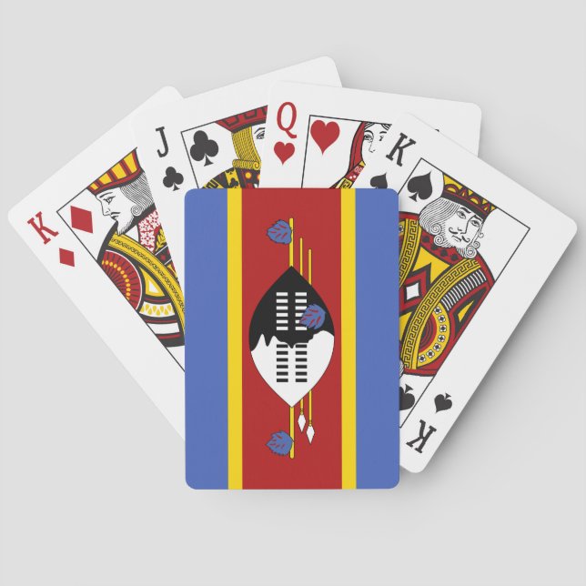 Eswatini Flag Poker Cards (Back)