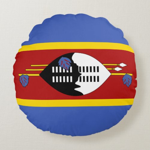 Eswatini Flag Round Pillow