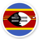 Eswatini Flag Round Sticker