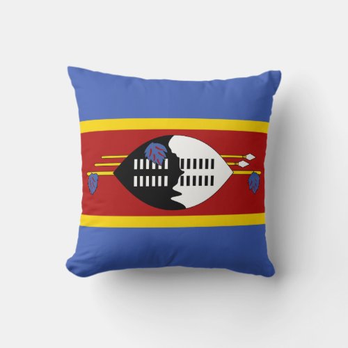 Eswatini Flag Throw Pillow