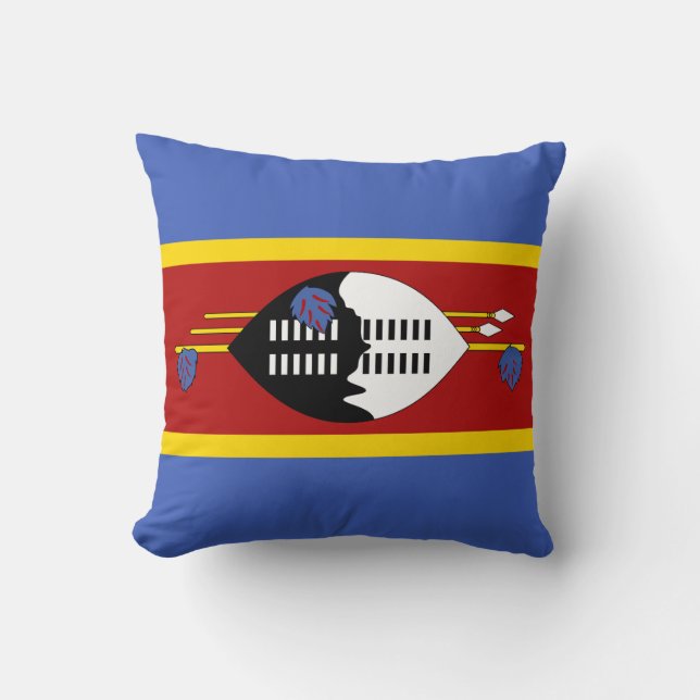 Eswatini Flag Throw Pillow (Front)