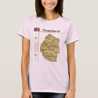 Eswatini Map + Flag + Title T-Shirt