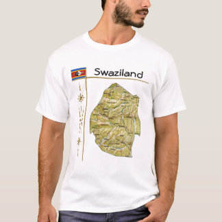Eswatini Map + Flag + Title T-Shirt