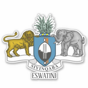Eswatini National Coat Of Arms Patriotic Sticker