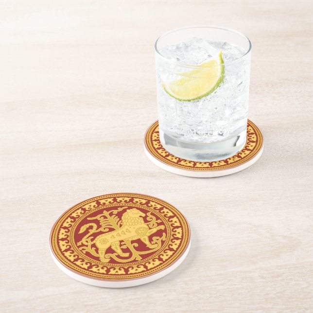 Esztergom Lion Sandstone Coaster (Side)