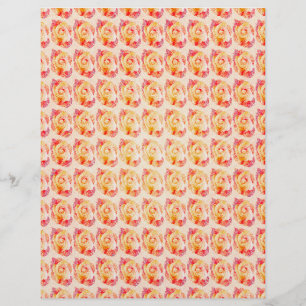 ET Abstract Roses Scrapbook Paper 2-Sided Page