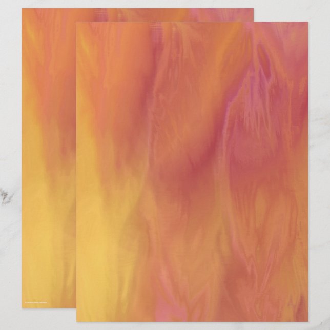 ET Sunset Scrapbook Paper 2-Sided Page (Front/Back)