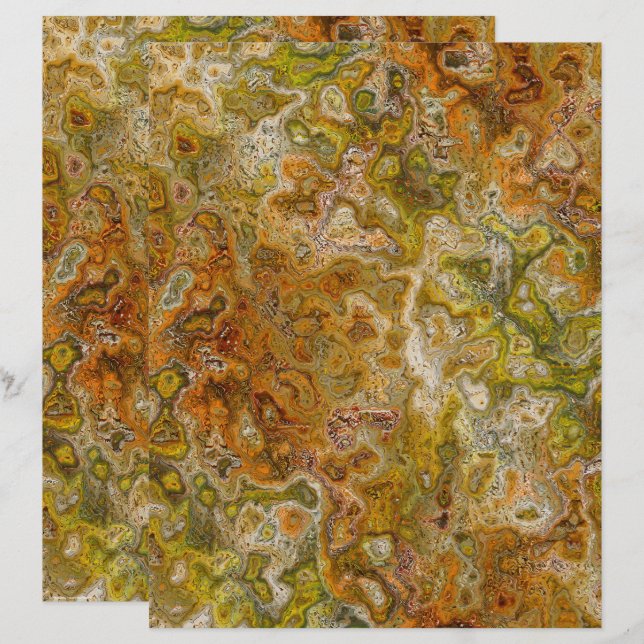 ET Swirly Marble Scrapbook Paper 2-Sided Page (Front/Back)