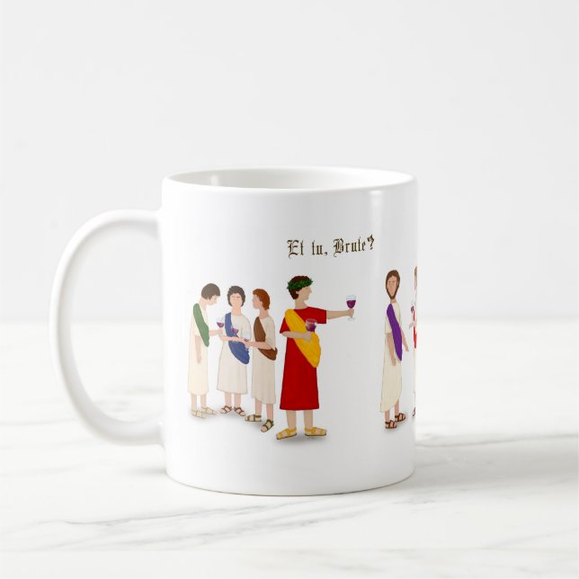 "Et Tu Brute?" Julius Caesar at a Party Coffee Mug (Left)