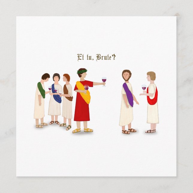"Et Tu Brute?" Julius Caesar at a Party Program (Front)