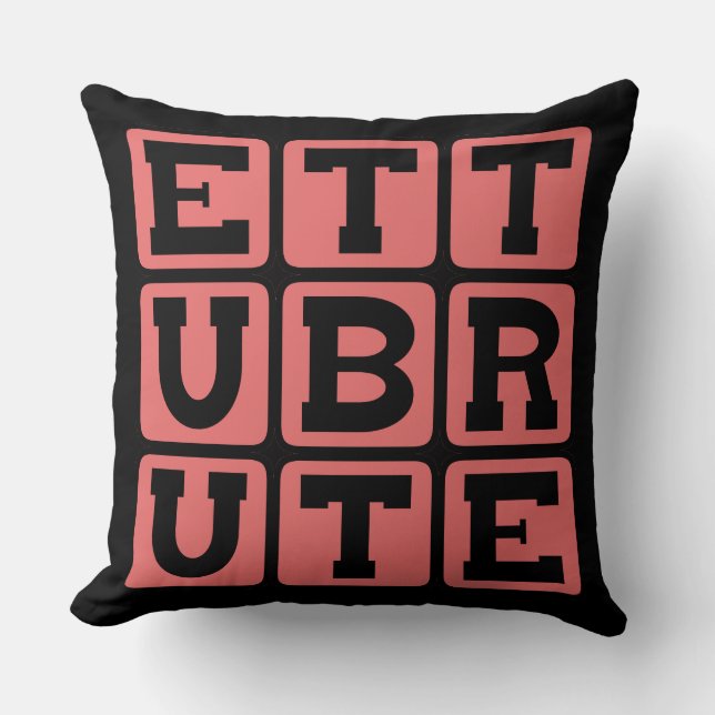 Et Tu Brute, Julius Caesar's Last Words Throw Pillow (Front)