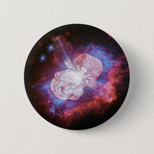 Eta Carinae Binary Star System Fireworks Button (Front)