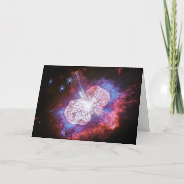 Eta Carinae Binary Star System Fireworks Card (Front)