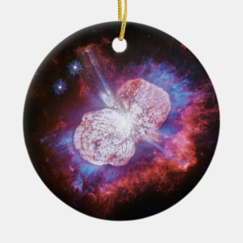 Eta Carinae Binary Star System Fireworks Ceramic Ornament