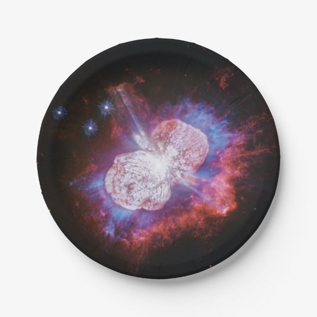 Eta Carinae Binary Star System Fireworks Paper Plates (Front)