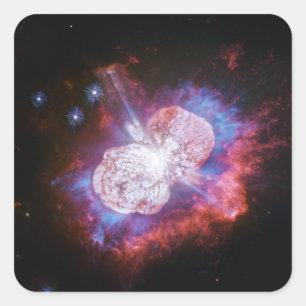 Eta Carinae Binary Star System Fireworks Square Sticker