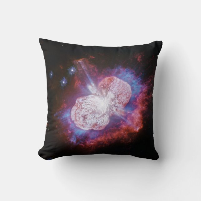 Eta Carinae Binary Star System Fireworks Throw Pillow (Front)
