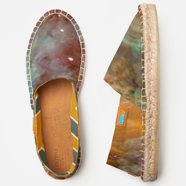 Eta Carinae Nebula Abstract Brown Copper Color Espadrilles (Side)