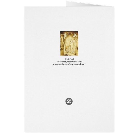 Etain Celtic Goddess with parchment and text (Back)