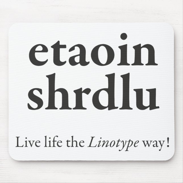 Etaoin Mouse Mat (Front)