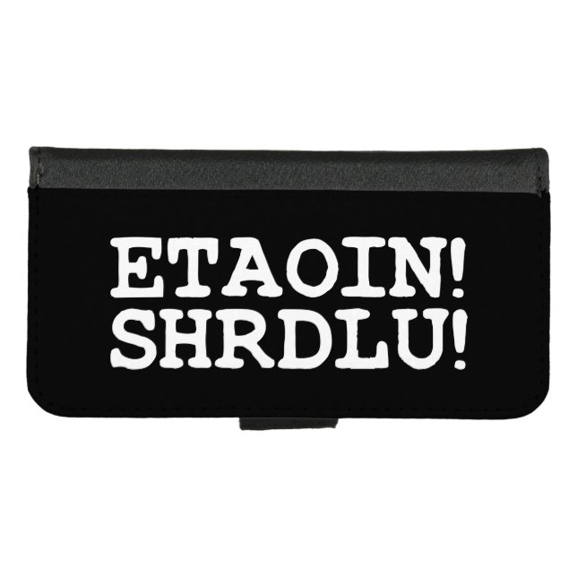 ETAOIN! SHRDLU! iPhone WALLET CASE (Front (Horizontal))