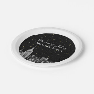 Etch NYC ESB Skyline Star DIY Bg V2 Paper Plates