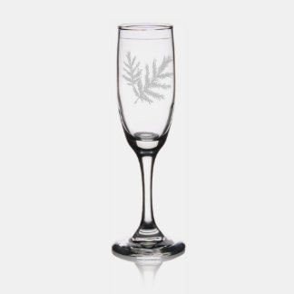 Etched Botanical– Rustic Entertaining and Wedding Champagne Flute