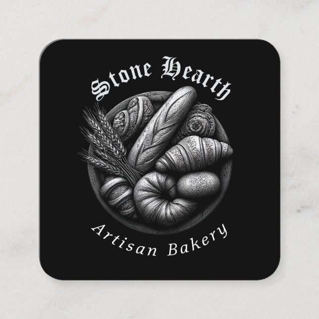 Etched Bread Basket Business Card (Front)