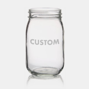 Etched Custom Mason Jar Blank Template 16oz