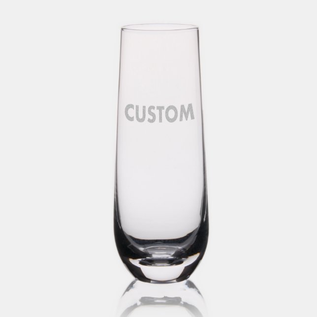 Etched Custom Stemless Champagne Flute Blank 10oz (Glassware)