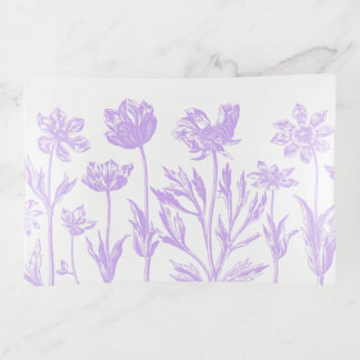 Etched Flowers (Lavender) Fine Art Trinket Tray