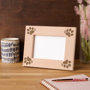 Etched Frame - Polydactyl Paw Prints Engraved Frames