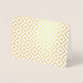 Etched Gold and White Meander Foil Card