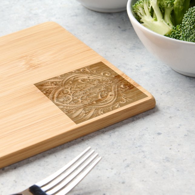 Etched Gothic Bamboo Cutting Board (Kitchen)