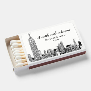 Etched NYC Skyline Color #3 Match Made in Heaven