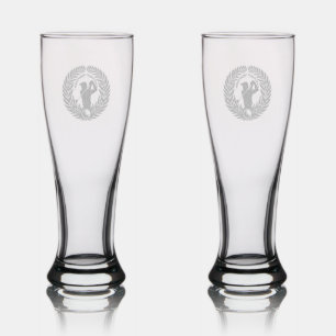 Etched Pilsner Glass