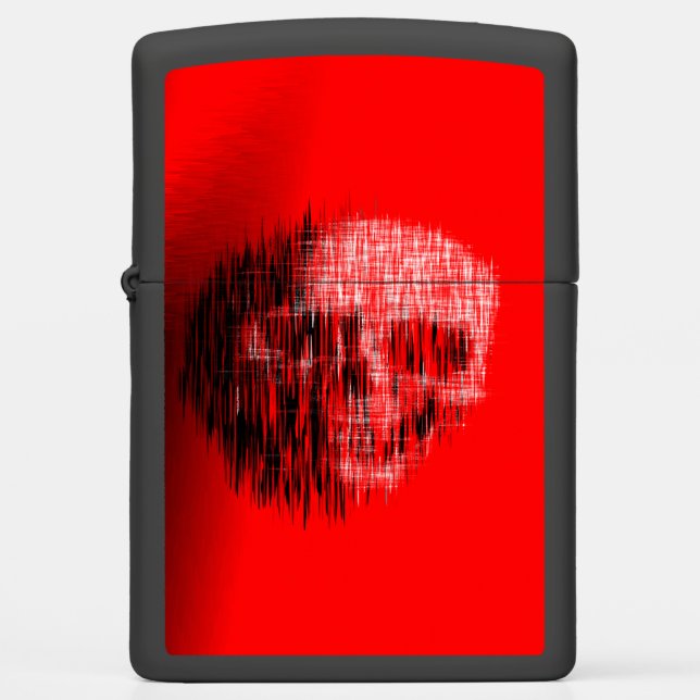 Etched Skull Zippo Lighter (Front)