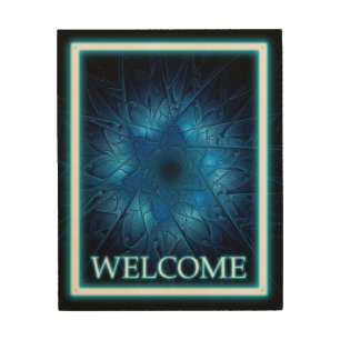 Etched Star of David - Welcome Wood Wall Decor