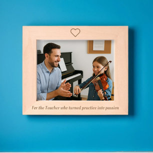 Etched Wooden Photo Frame – “For the Teacher" Engraved Frames