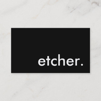 etcher. business card