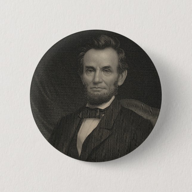 Etching Portrait of Abraham Lincoln Button (Front)