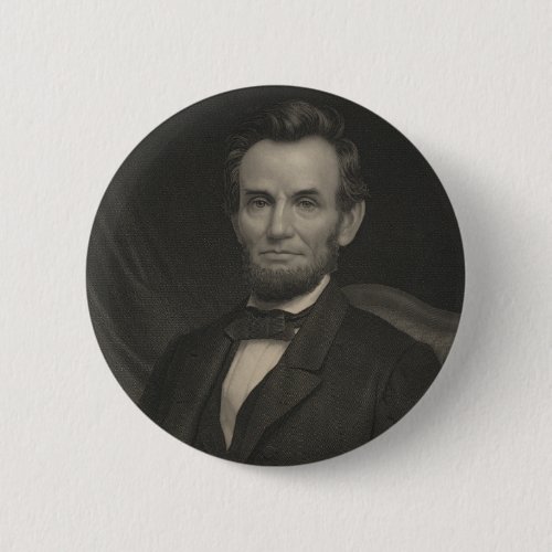 Etching Portrait of Abraham Lincoln Button