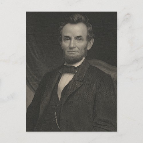 Etching Portrait of Abraham Lincoln Postcard