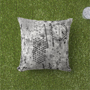 Etchings Graffiti Outdoor Pillow