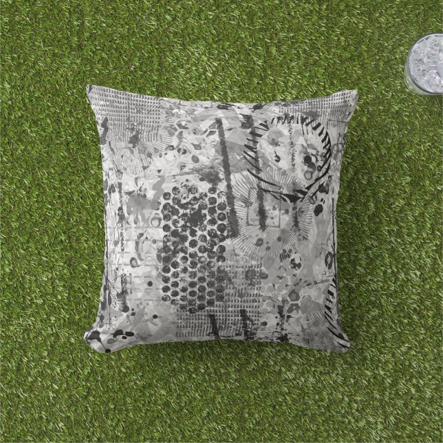 Etchings Graffiti Outdoor Pillow (Grass)
