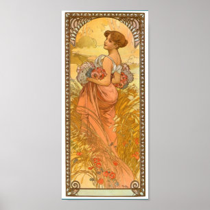 Ete ~ By Alphonse Mucha Poster