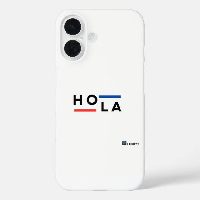 Eterity HOLA Minimalist iPhone Case (Back)